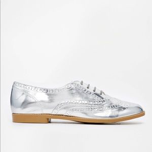 New Look silver brogues sz 10